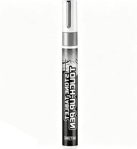 Beschriftingsverf Steen - Marker Inscriptie - Grafsteen Herstel - Sneldrogend & Duurzaam - 0.8 mm Punt - Zilverkleurig