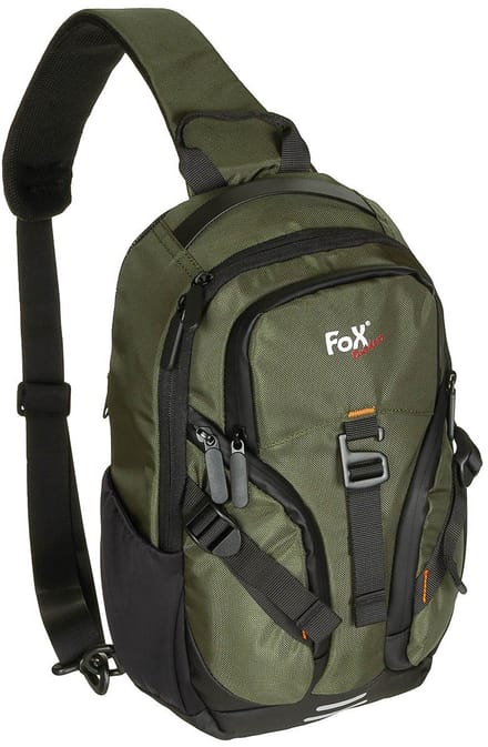 Fox outdoor One strap rugzak / sling bag 7l, olijfgroen