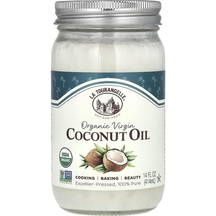 La Tourangelle, Organic Virgin Coconut Oil, 14 fl oz (414 ml) white