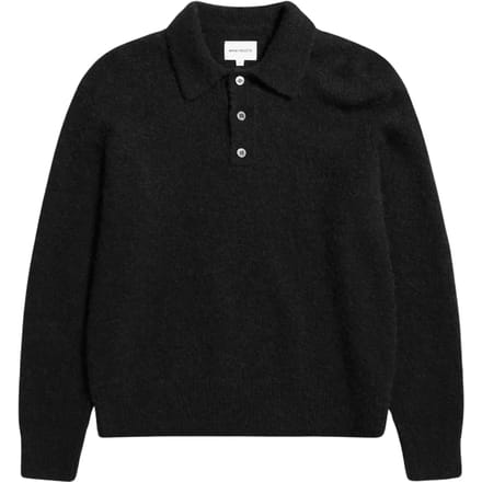 Polo met opstaande kraag casual geborsteld Norse Projects Rasmus