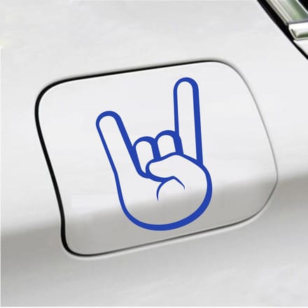 Bumpersticker - Rock N Roll - 12 X 9 - Blauw