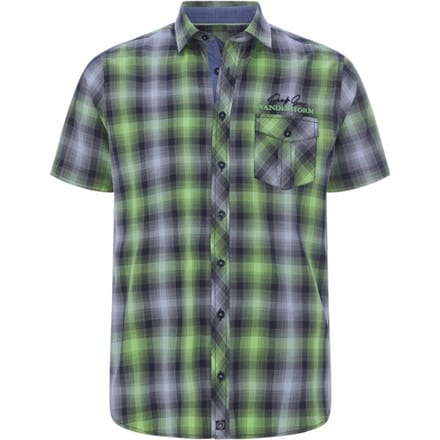 Jan Vanderstorm herren Overhemd Met Korte Mouwen - 47/48 - groen - Plus Size