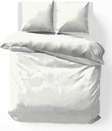 iSleep Satijnstreep Kussensloop - 60x70 cm - Licht Beige
