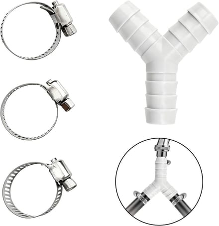 Wasmachine Afvoeraansluitadapter, Y-verdeling, 2-Weg Splitter, Slangadapter voor Wasmachine en Vaatwasser, Efficiënte Waterafvoer en Verbinding