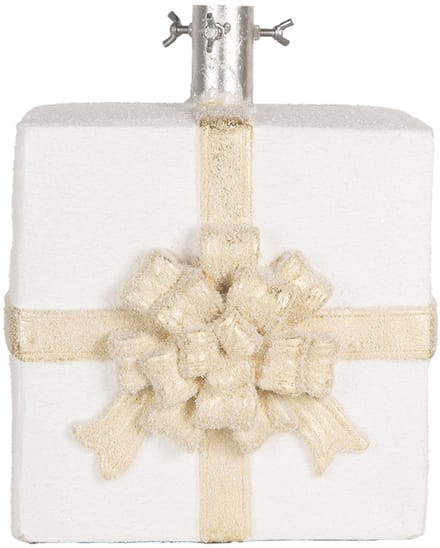 Clayre & Eef Kerstboom Standaard Cadeau 26x24x33 cm Wit Keramisch materiaal
