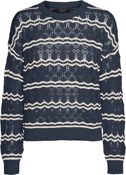VERO MODA - %VMBELLA LS O-NECK PULLOVER GA BOO - Dames - Gebreide truien