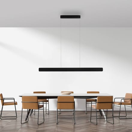 Paul Neuhaus LED hanglamp Q-Stretto, zwart, 120 cm