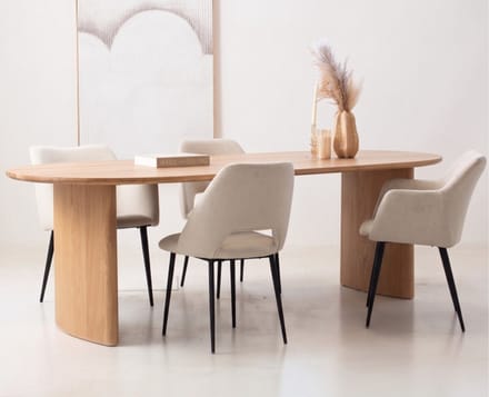 Eettafel Lazlo ovaal eiken 200x100x77 cm - Naturel
