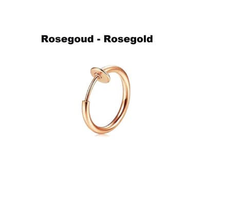 Neuspiercing Ringetje Cabantis|Fake Piercing|Neusring|Oorbellen|Festival|Rose-Gold
