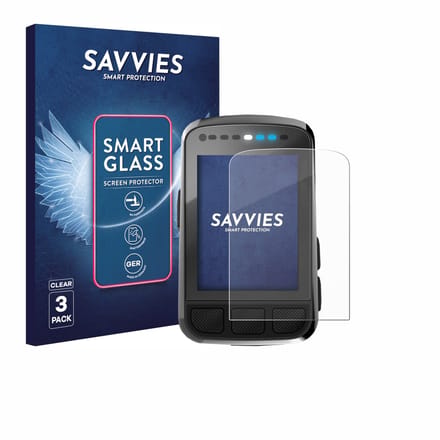 3 Stuks Savvies Screenprotector - geschikt voor Wahoo Elemnt Bolt V2 GPS - beschermfolie glas transparant