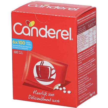 Canderel Navulpak Voor Dispenser Maxi Tabl 500+100