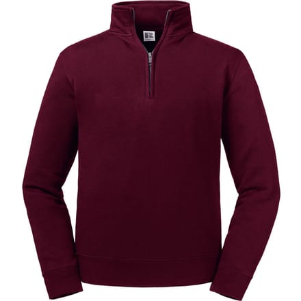 Russell Heren Authentieke Kwartier Ritssweatshirt (Bourgondië)