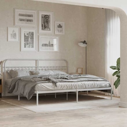 vidaXL - Vervangend - hoofdbord - 193 - cm - metaal - wit