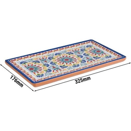 GGM Gastro (6 Stück) GN-Tablett 1/3 - ARABESQUE - Melamin - Höhe: 20mm - Terrakotta