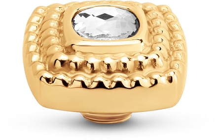 Melano Vivid Maze CZ steentje Crystal Goud | 10 mm