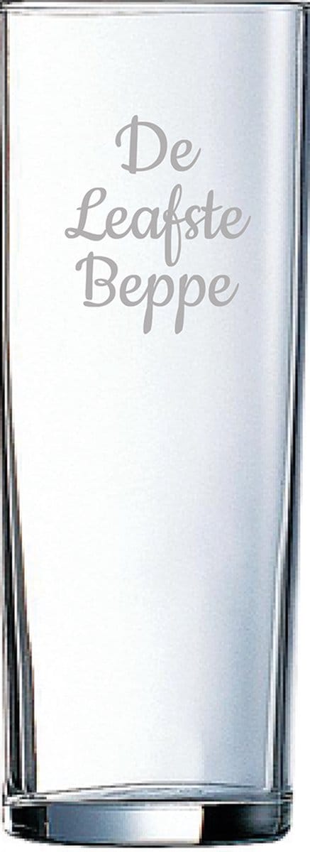 Gegraveerde longdrinkglas 31cl De Leafste Beppe
