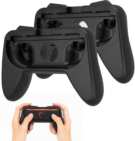 Switch2 Grip Controller Grip Adapter - Double Pack voor Switch 2 Pro Controller - Gaming Accessoires (Zwart)