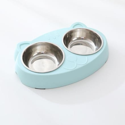 Macaron Huisdier Dubbele Kom Plastic Kitten Hondenvoer Drinkbak Feeder Kat Voeden Dierbenodigdheden Accessoires