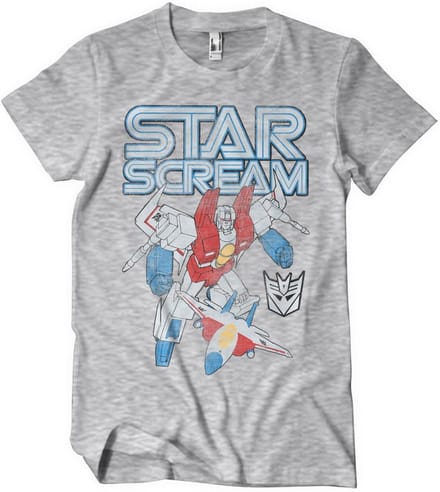 Transformers Stars-crème gewassen T-shirt, heathergrijs