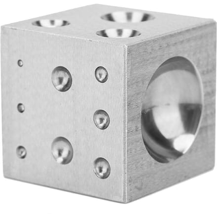 Poinçons de 50 mm pour fabrication de bijoux, outil de dôme, bloc de dappage carré white