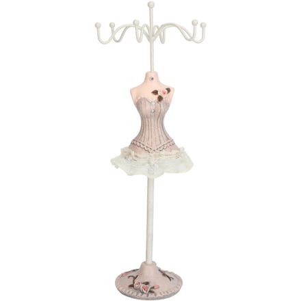 Mannequin Jurk Sieraden Display Standaard Model Jurk Oorbellen Ketting Sieraden Organizer Decoratief beige