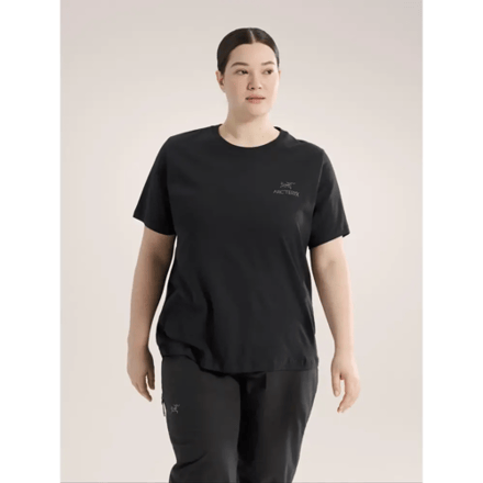 Arc'teryx Kragg SL Cotton Emblem Crew SS W (Maat - S, Kleur - BLACK)