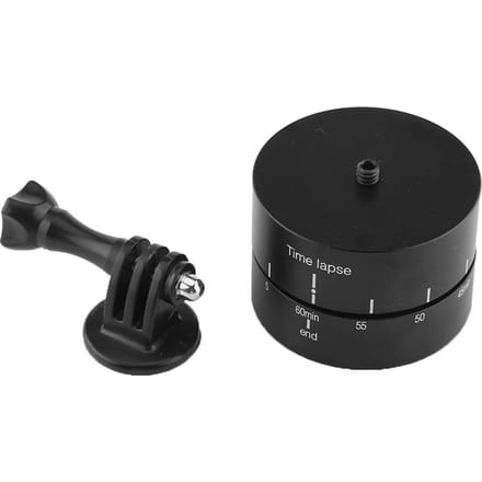 360 graden 60 minuten Panoramisch Roterende Statief Time-lapse Stabilisator Statief Adapter voor Gopro iPhone black