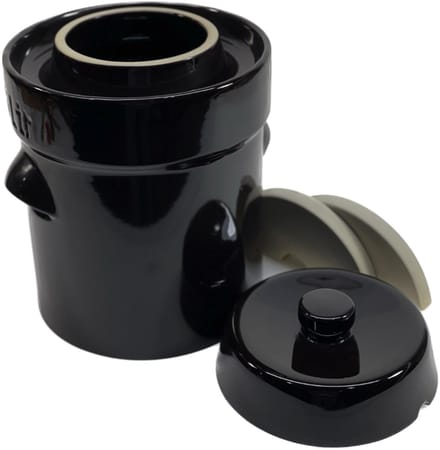 Zuurkoolpot 5 liter met 2 verzwaringsstenen