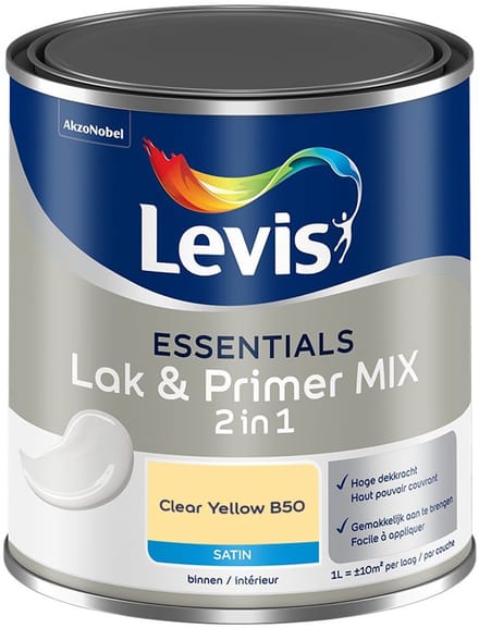 Levis - Essentials Lak & Primer Mix - Clear Yellow B50 - Mengverf - 1 L