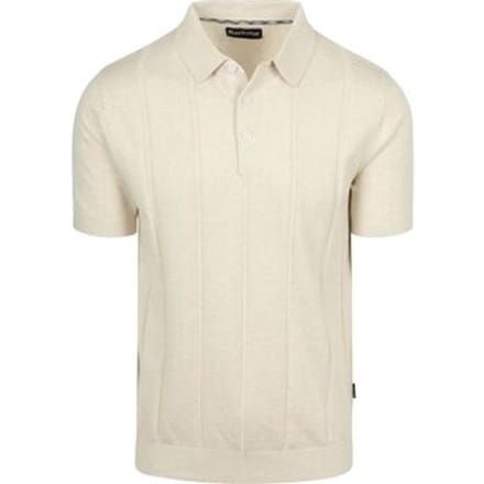 Barbour Wellburn Knitted Polo Ecru - Maat XXL - Heren