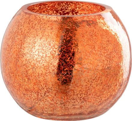 J-Line theelichthouder Bal Craquelé - glas - goud - small