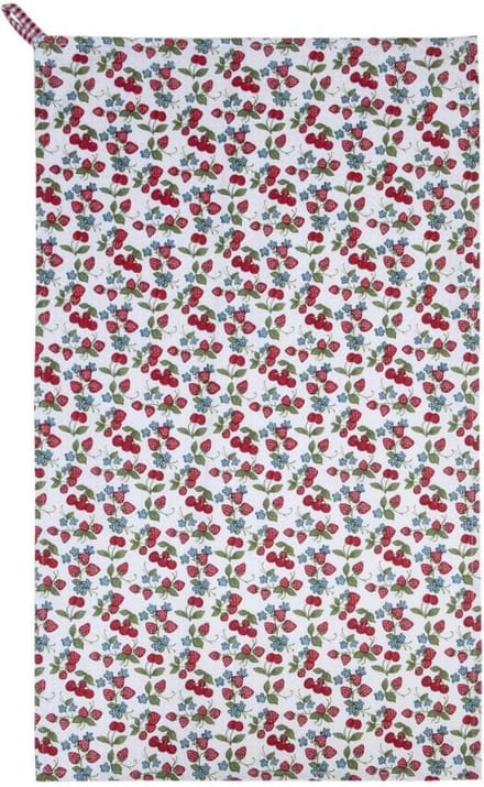 Clayre & Eef - Keukendoek Theedoek - Kers & Aardbei - 50 x 85 - 3 stuks