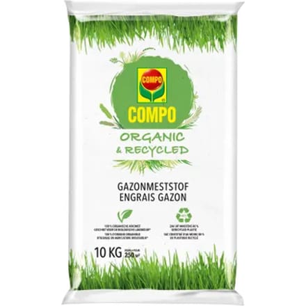 Compo Gazonmeststof Organic&recycled 10kg 250m²