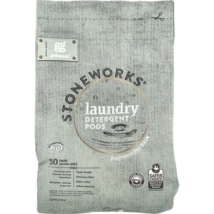 Stoneworks®, Capsules de détergent à lessive, Sans parfum, Pluie, 50 Lavages, 750G (1.65Lbs) white