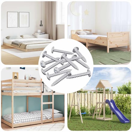 vidaXL Houten Schroeven 9231 st zilver Staal