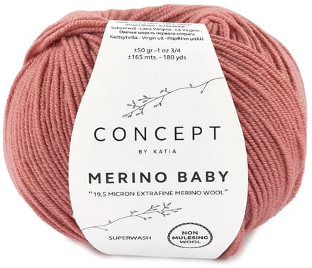 Katia Concept Merino Baby - 87 donker zalmroze - Wol Garen