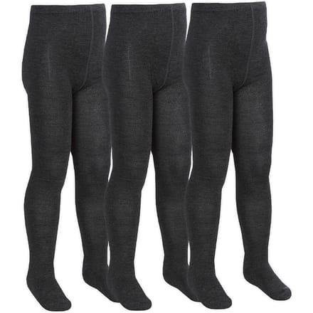Sock Snob - 3 Paar Meisjes Bamboe Panty's Multipack | Effen Panty's voor School - Grijs