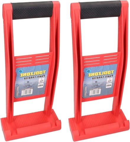 Gipsplaat Drager - Paneel Lifter - Materiaaldragers - Zachte Handgreep - 80 kg - Rood