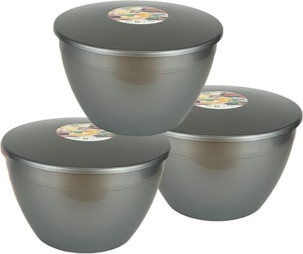 3x Puddingvormen met Deksel 1,7 Liter - Foodsafe Plastic Stoomkokers voor Pudding