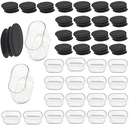 Rubberen Stoelpootdoppen - 40 Stuks voor Ovale Stoelen