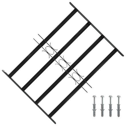 vidaXL - Raam - Beveiligings - Grille - 75.5 - x - 60 - cm - Gegalvaniseerd - staal