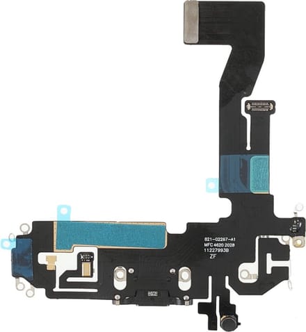 Geschikt voor iPhone 12 dock connector - zwart