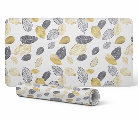 Designer beschermmat voor laptops, retro bladmotief, 90x45 cm