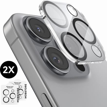2x Screenprotector geschikt voor iPhone 16 Pro / 16 Pro Max Camera Lens Screen Protector - Screenprotector - 2 stuks - Camera Protector geschikt voor iPhone 16 Pro - Gehard Glas