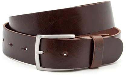 Basic dames riem bruin 4 cm breed - Leer - Basic riem - Basic - Maat 100