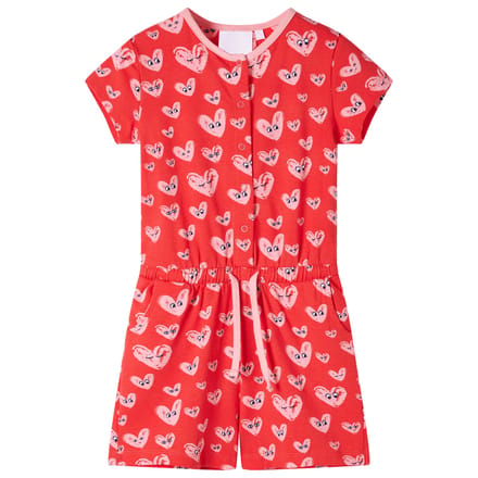 vidaXL - Kinderjumpsuit - 128 - rood