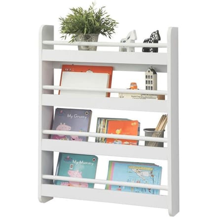 SoBuy KMB08-K-W Boekenplank - Witte Kinderplank van Houtcomposiet