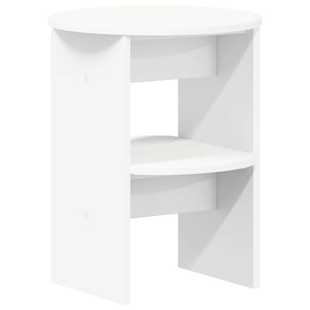 vidaXL - Bijzetkast - Wit - Ø40 - x - 50 - cm - Geconstrueerd - hout