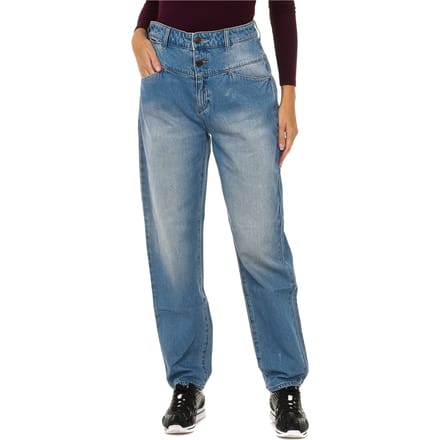 Lang gedragen effect denim broek 6Y5J14-5DWQZ vrouw