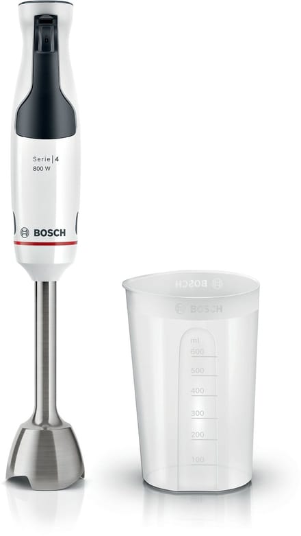 Bosch ErgoMaster - Staafmixer - 800W - Keramische Koppeling - AntiSplash - Wit